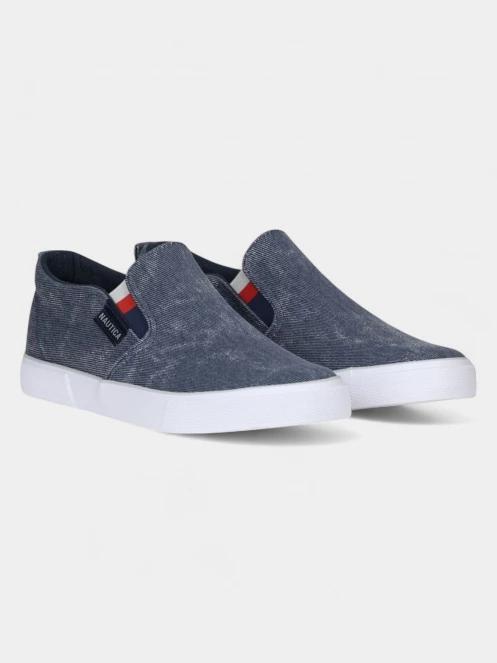 Nautica AKAN TWILL DEEP férfi slip-on cipő kék színben 6