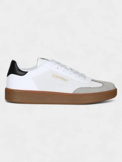 Nautica ACE LTH-SD WHITE-BLACK férfi sneaker homok színben 3