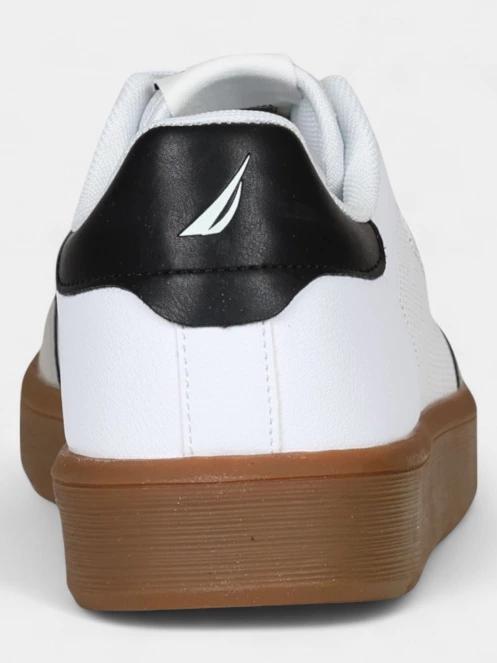 Nautica ACE LTH-SD WHITE-BLACK férfi sneaker homok színben 4