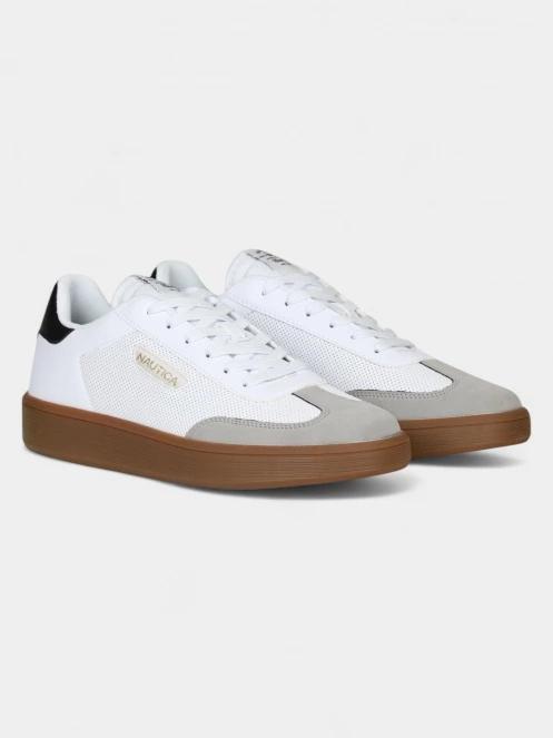 Nautica ACE LTH-SD WHITE-BLACK férfi sneaker homok színben 6
