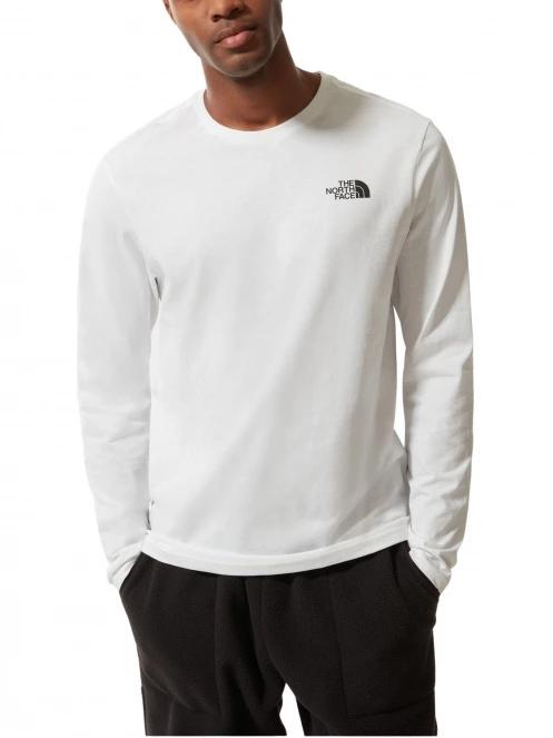 The North Face M L/S Easy Tee férfi hosszú ujjú póló fehér színben 2