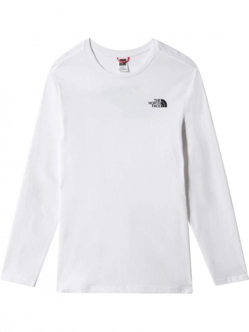 The North Face M L/S Easy Tee férfi hosszú ujjú póló fehér színben 4