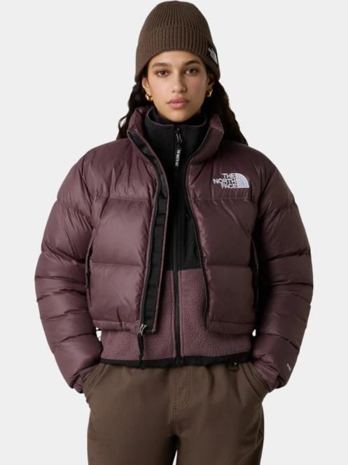 The North Face W Nuptse Short Jacket női pehelykabát lila színben 5