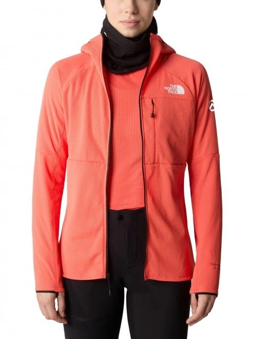 The North Face W Summit Futurefleece Fz Hoodie női polár pulóver piros színben 4