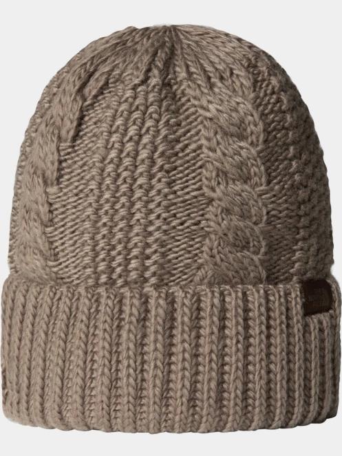 The North Face W Oh Mega Beanie kötött sapka barna színben 2