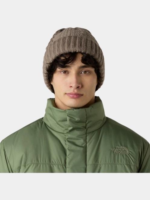 The North Face W Oh Mega Beanie kötött sapka barna színben 4