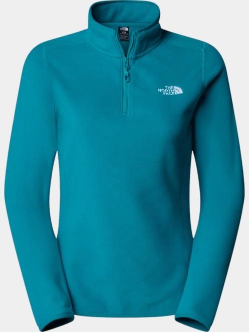 The North Face W 100 Glacier 1/4 Zip női polár pulóver zöld színben 5
