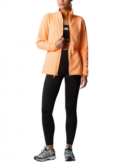 The North Face W 100 Glacier Fz - Eu női polár pulóver narancssárga színben 4