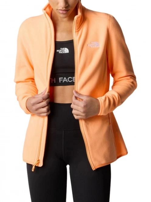 The North Face W 100 Glacier Fz - Eu női polár pulóver narancssárga színben 5