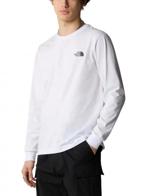 The North Face M L/S Easy Tee férfi hosszú ujjú póló fehér színben 2