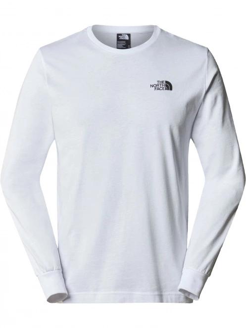 The North Face M L/S Easy Tee férfi hosszú ujjú póló fehér színben 4