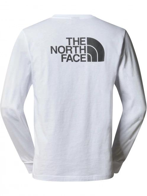 The North Face M L/S Easy Tee férfi hosszú ujjú póló fehér színben 5