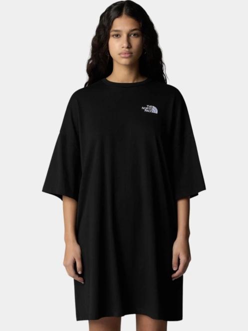 The North Face W S/S Essential Oversize Tee Dress női pólóruha fekete színben 2
