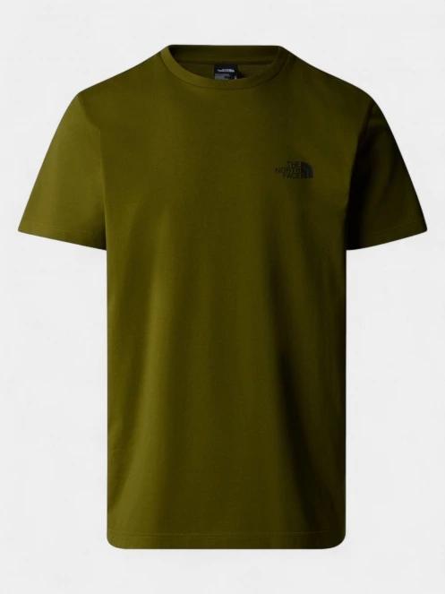 The North Face M S/S Simple Dome Tee férfi rövid ujjú póló oliva színben 5