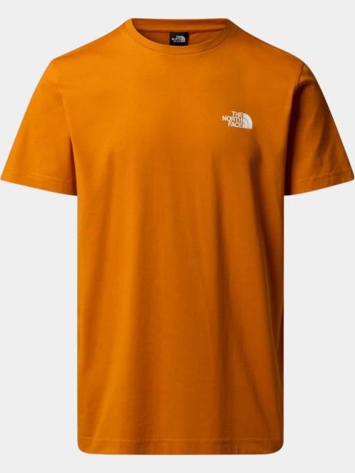 The North Face M Ss Simple Dome Tee férfi rövid ujjú póló narancssárga színben 5