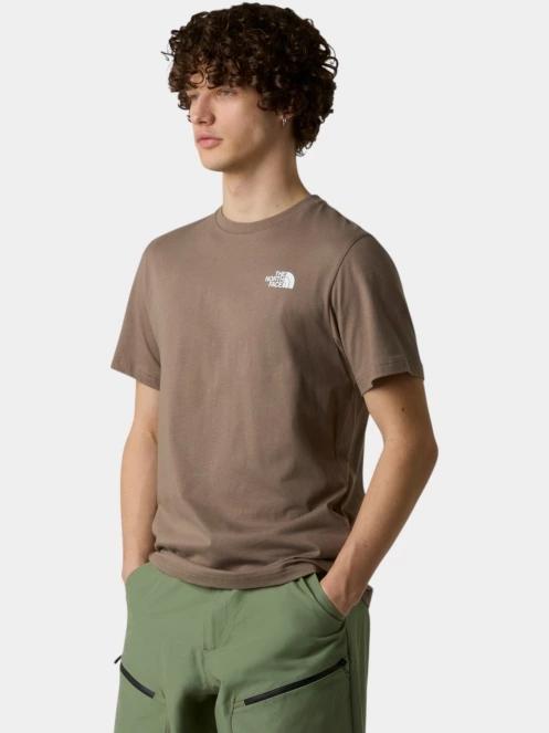 The North Face M Ss Box Nse Tee férfi rövid ujjú póló barna színben 2