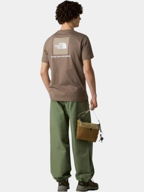 The North Face M Ss Box Nse Tee férfi rövid ujjú póló barna színben 4