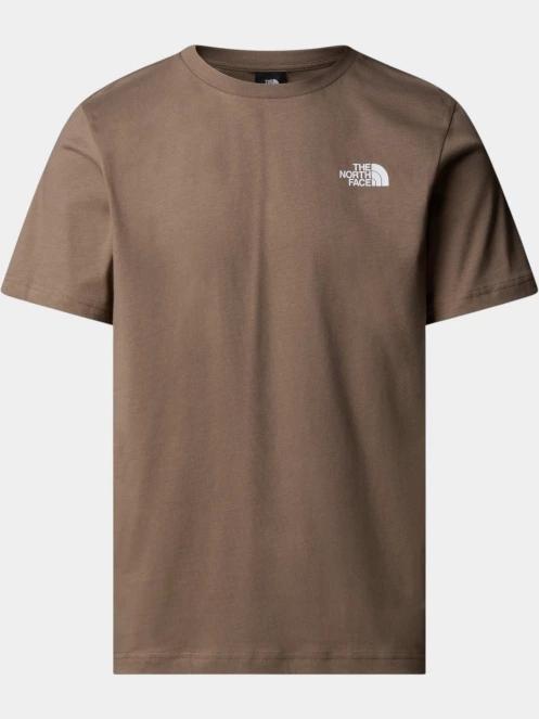 The North Face M Ss Box Nse Tee férfi rövid ujjú póló barna színben 5