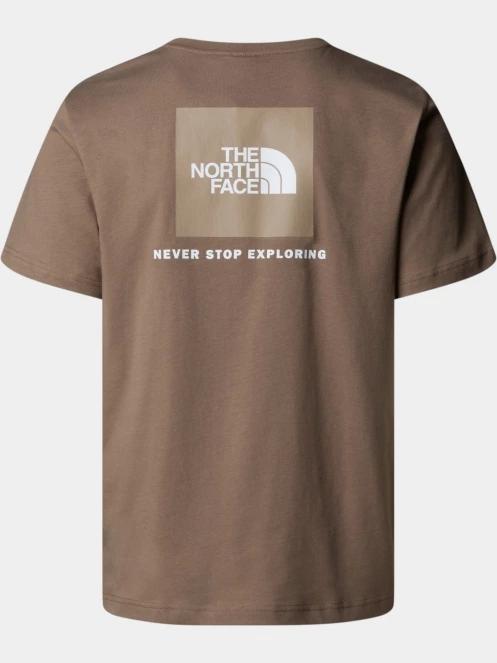 The North Face M Ss Box Nse Tee férfi rövid ujjú póló barna színben 6