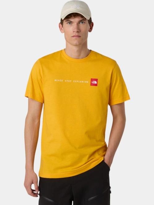 The North Face M Ss Never Stop Exploring Tee férfi rövid ujjú póló sárga színben 2