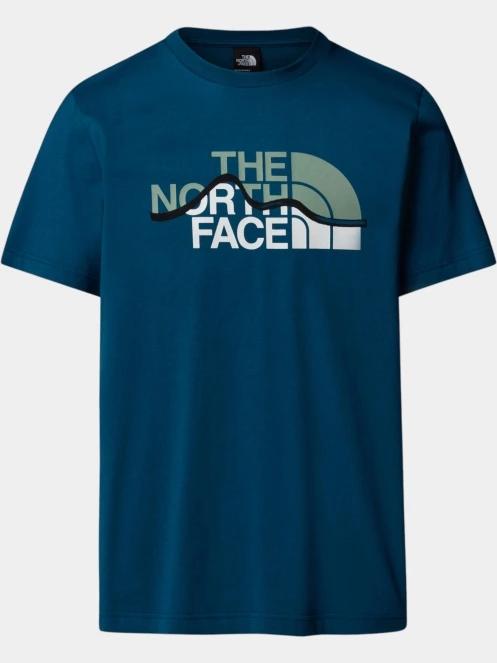 The North Face M Ss Mountain Line Tee férfi rövid ujjú póló kék színben 2