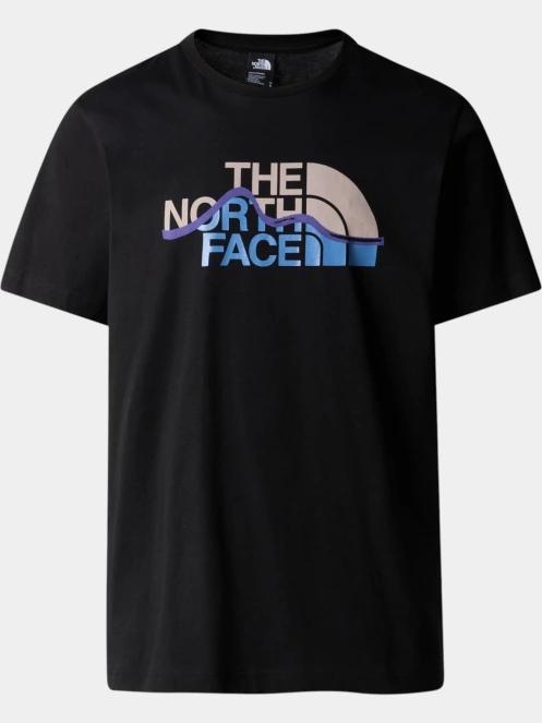 The North Face M Ss Mountain Line Tee férfi rövid ujjú póló fekete színben 2