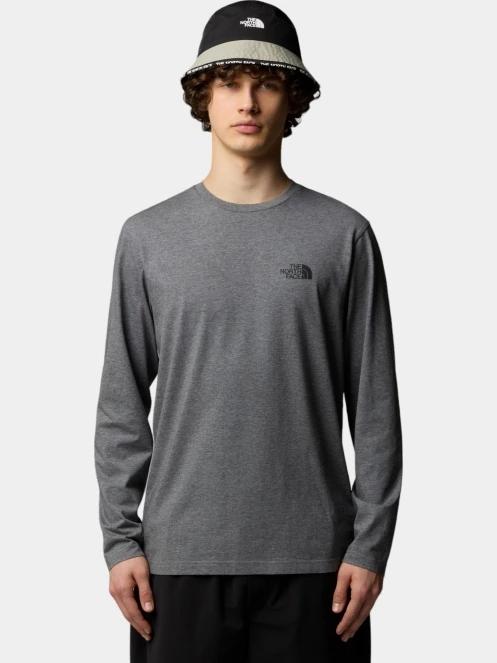 The North Face M L/S Simple Dome Tee férfi hosszú ujjú póló szürke színben 2