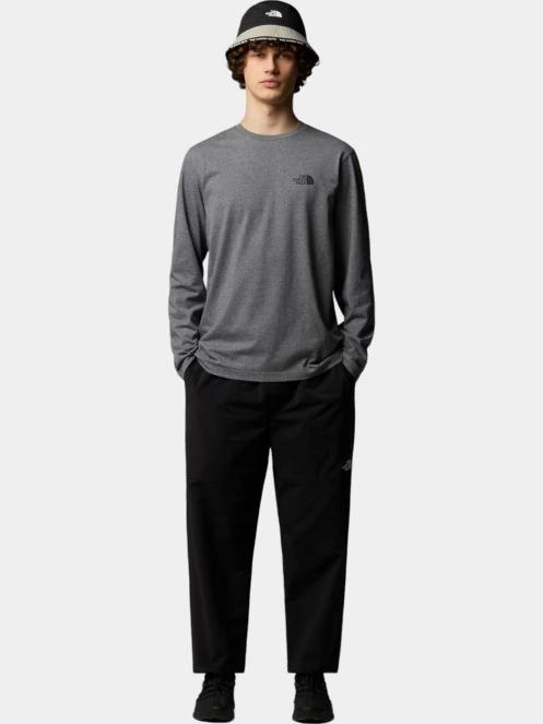 The North Face M L/S Simple Dome Tee férfi hosszú ujjú póló szürke színben 4