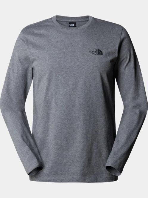 The North Face M L/S Simple Dome Tee férfi hosszú ujjú póló szürke színben 5