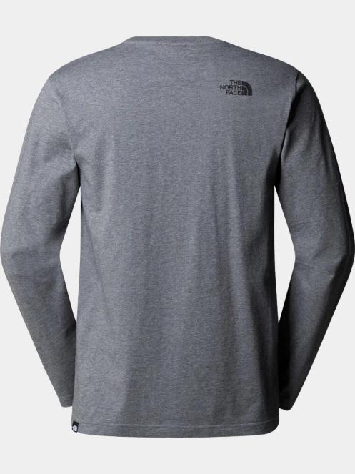 The North Face M L/S Simple Dome Tee férfi hosszú ujjú póló szürke színben 6