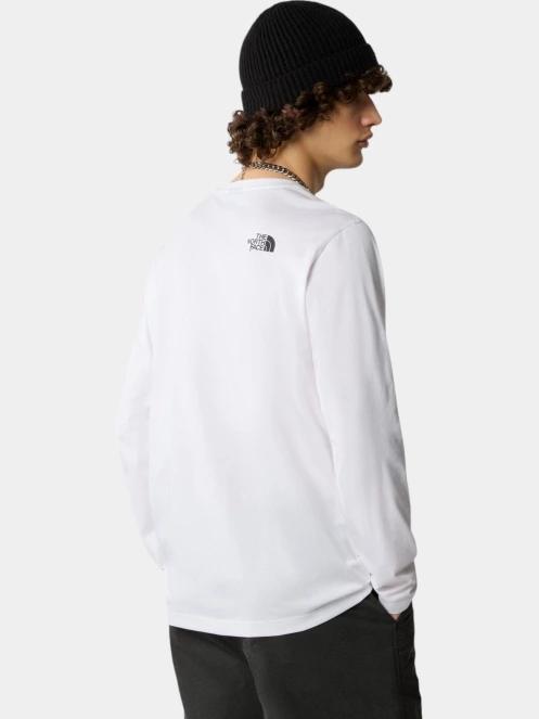 The North Face M L/S Simple Dome Tee férfi hosszú ujjú póló fehér színben 3