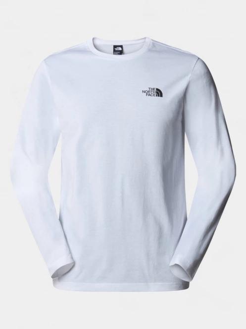 The North Face M L/S Simple Dome Tee férfi hosszú ujjú póló fehér színben 5