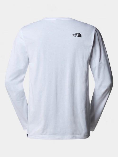The North Face M L/S Simple Dome Tee férfi hosszú ujjú póló fehér színben 6