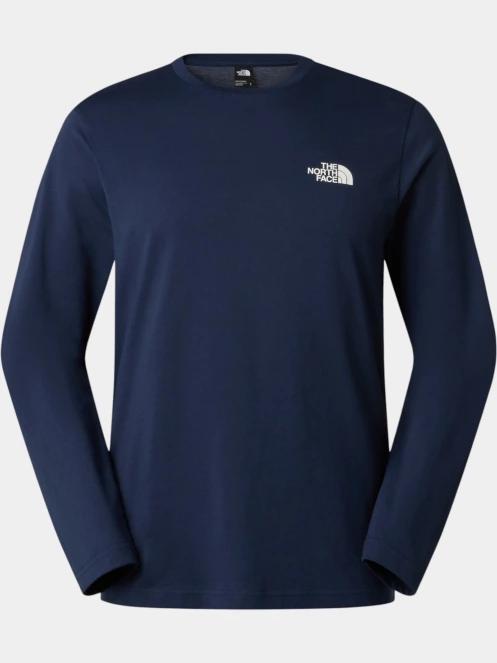 The North Face M L/S Simple Dome Tee férfi hosszú ujjú póló sötétkék színben 5