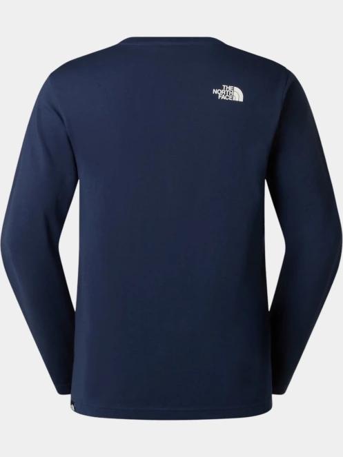 The North Face M L/S Simple Dome Tee férfi hosszú ujjú póló sötétkék színben 6