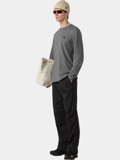 The North Face M L/S Simple Dome Tee férfi hosszú ujjú póló szürke színben 4