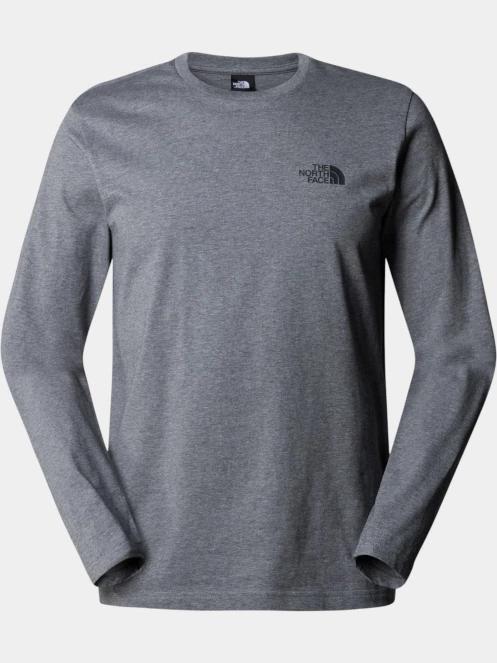 The North Face M L/S Simple Dome Tee férfi hosszú ujjú póló szürke színben 5