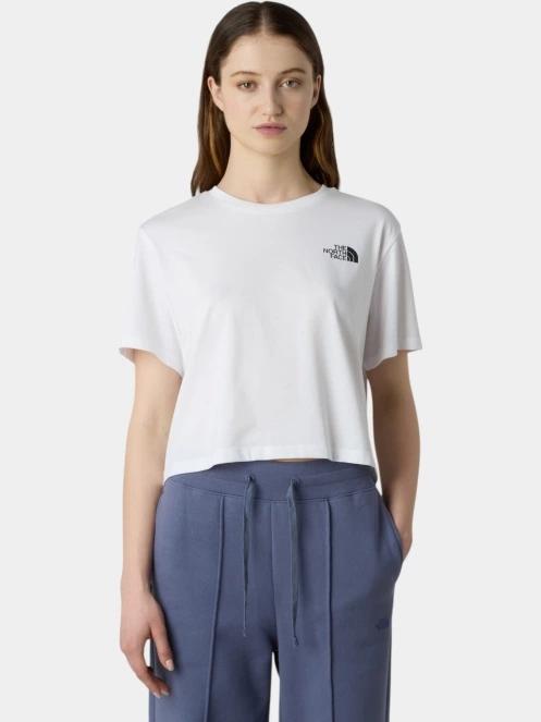 The North Face W Simple Dome Cropped Slim Tee női crop top fehér színben 2