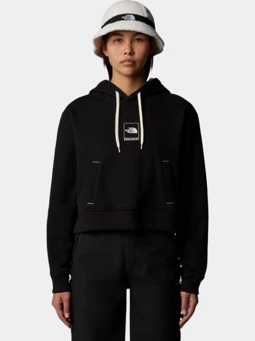 The North Face W Coordinates Crop Hoodie női kapucnis pulóver fekete színben 2