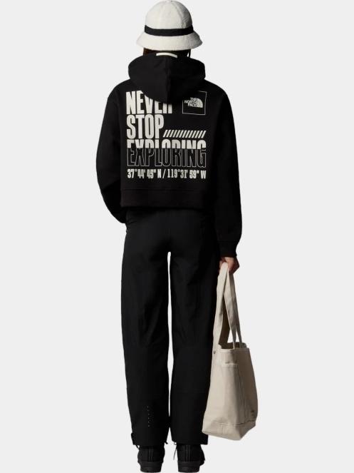 The North Face W Coordinates Crop Hoodie női kapucnis pulóver fekete színben 4
