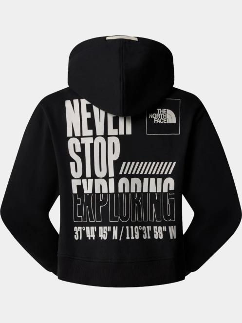 The North Face W Coordinates Crop Hoodie női kapucnis pulóver fekete színben 6