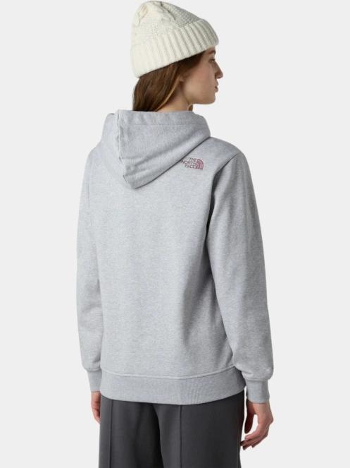 The North Face W Drew Peak Pullover Hoodie női kapucnis pulóver szürke színben 3