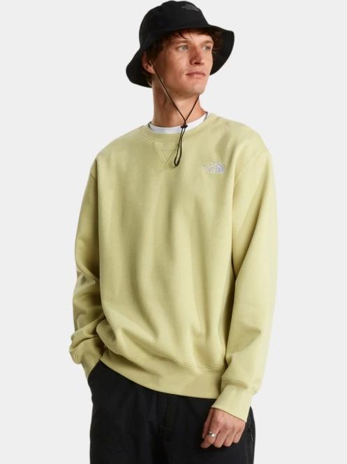 The North Face M Essential Relaxed Crewneck Sweatshirt férfi pulóver sárga színben 2