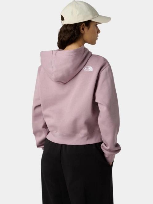 The North Face W Essential Crop Hoodie női kapucnis pulóver lila színben 3