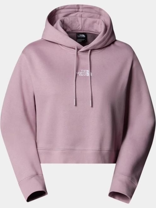 The North Face W Essential Crop Hoodie női kapucnis pulóver lila színben 5