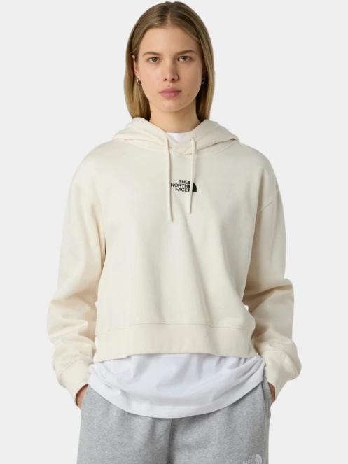 The North Face W Essential Crop Hoodie női kapucnis pulóver fehér színben 2