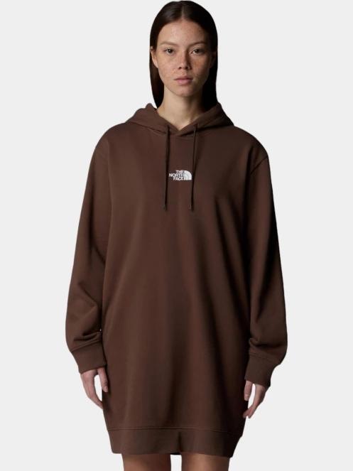 The North Face W Zumu Hooded Dress női pulóverruha barna színben 2