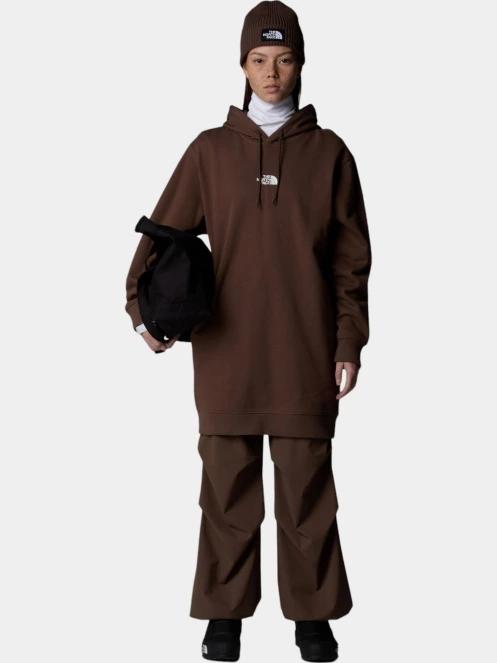 The North Face W Zumu Hooded Dress női pulóverruha barna színben 4