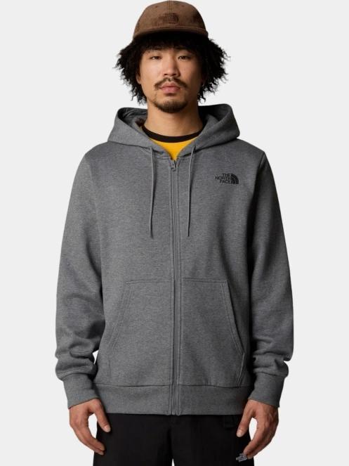 The North Face M Simple Dome Full Zip Hoodie férfi kapucnis pulóver szürke színben 2