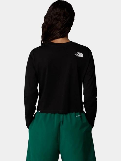 The North Face W L/S Simple Dome Crop Tee női hosszú ujjú póló fekete színben 3